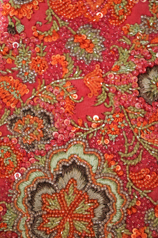 Vintage Bloomscape in Cerise