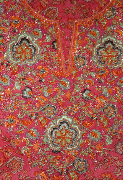 Vintage Bloomscape in Cerise